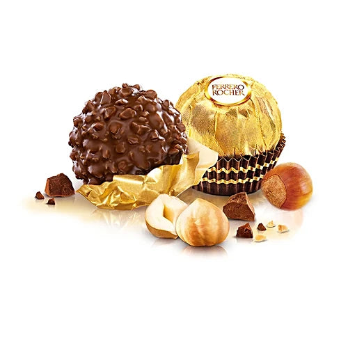 Ferrero Rocher Fine Hazelnut Milk Chocolates – 24 Count Gift Box 300g