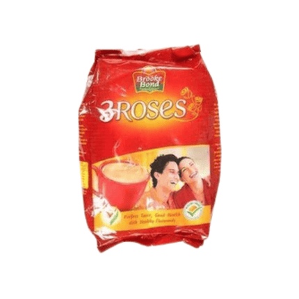 Brookfields Roses tea package on a white background