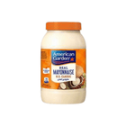 Jar of American Garden mayonnaise on a white background