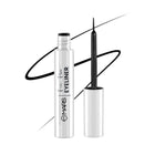 Eyeliner pen with white casing and black tip on a white background