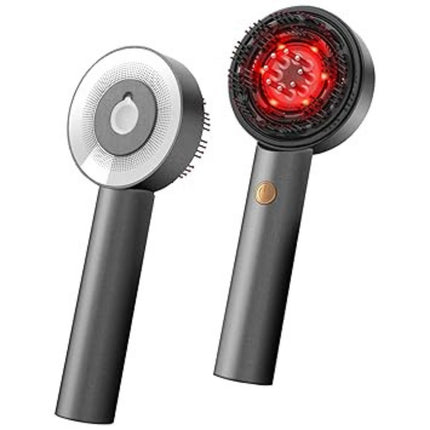 Two handheld devices, one with a red light and metallic finish, on a white background.