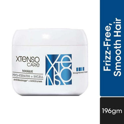 Xtenso Care hair mask jar with branding and product details on a white background