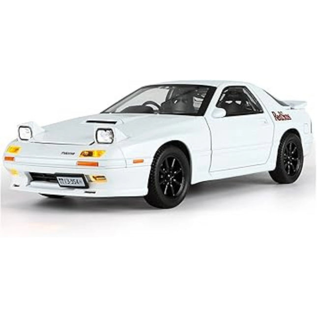 White sports car model on a white background