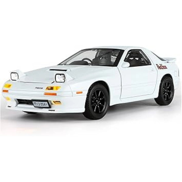 White sports car model on a white background