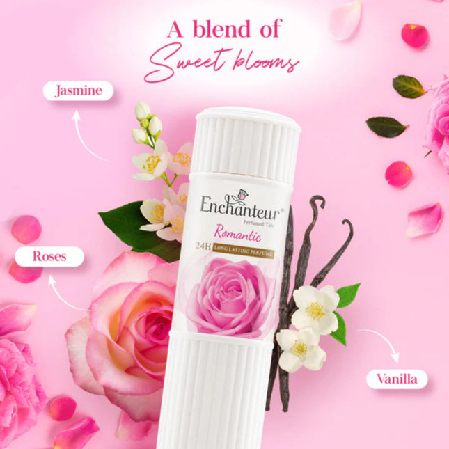 Enchanteur Romantic Perfumed Talc 24H Long Lasting Perfume