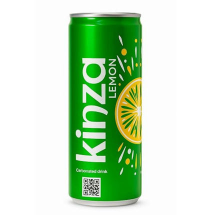 Kinza Citrus Carbonated Soft Drink Can 250ml | Refreshing Lemon & Lime Fizzy Beverage