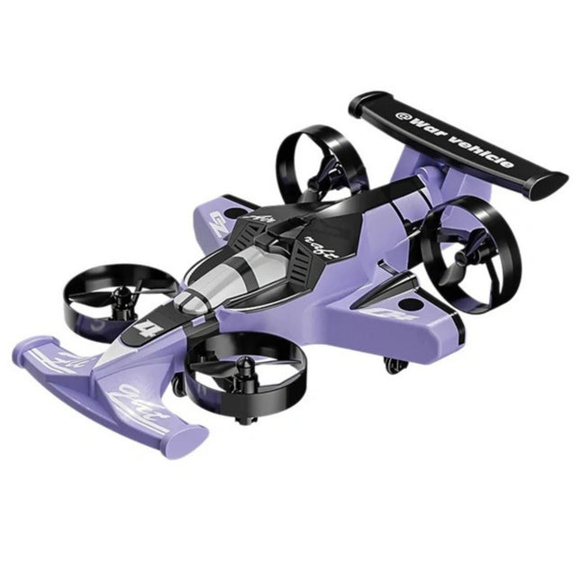 Purple and black drone with 'air vehicle' branding on a white background