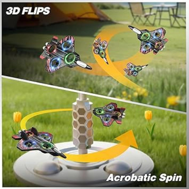3D flippable toy with colorful design on a grassy background