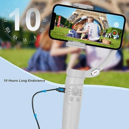 Phone holder with screen displaying a couple at the Eiffel Tower, with '10 Hours Long Endurance' text.