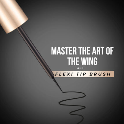 Flexi tip brush with text 'Master the Art of the Wing with Flexi Tip Brush' on a dark background