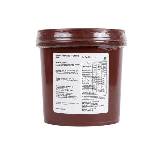 Brown container with a label on a white background