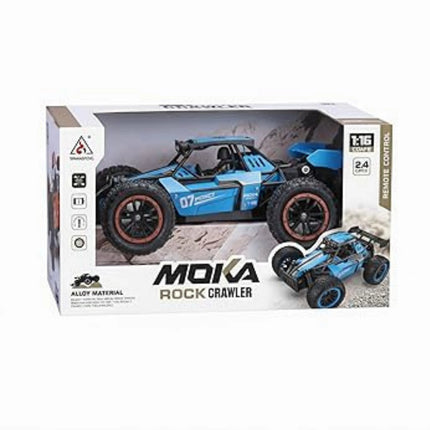 Boxed Moka rock crawler toy with remote control on a white background