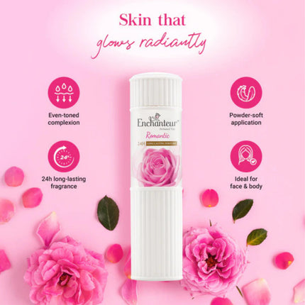 Enchanteur Romantic Perfumed Talc 24H Long Lasting Perfume
