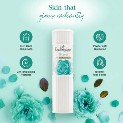 Enchanteur Gorgeous Perfumed Talc 24H Long Lasting Perfume