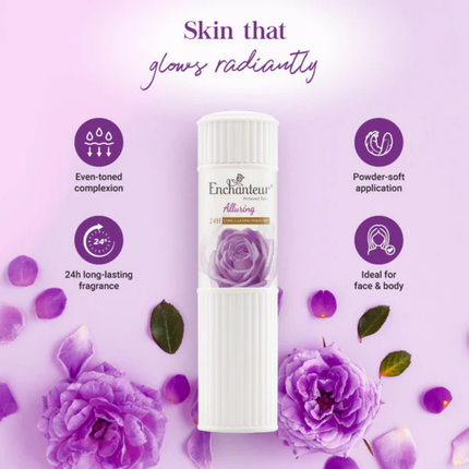 Enchanteur Alluring Perfumed Talc 24H Long Lasting Perfume