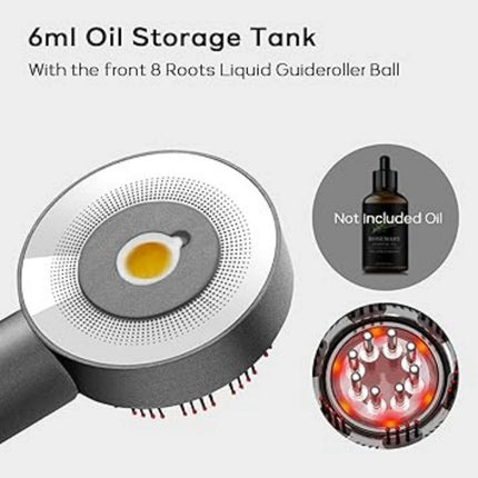 6ml oil storage tank with front 8 roots liquid guideroller ball on a white background
