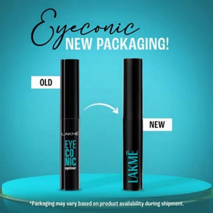 Comparison of old and new packaging for a cosmetic product on a blue background