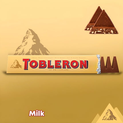 Toblerone Swiss Milk Chocolate with Honey & Almond  100g bar  20 pieces in box