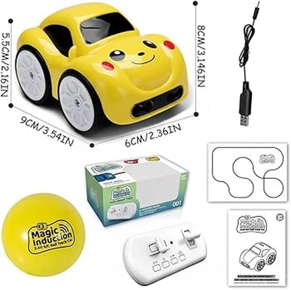 Magic induction remote control rally car following drawn track line toy