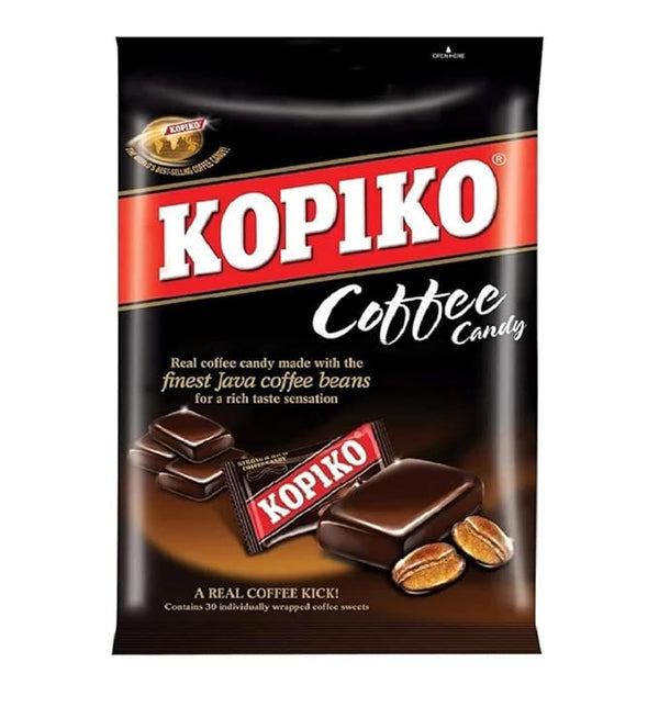 Kopiko Coffee Candy packaging with a black and red design.