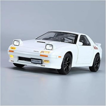 White car model on a gray background