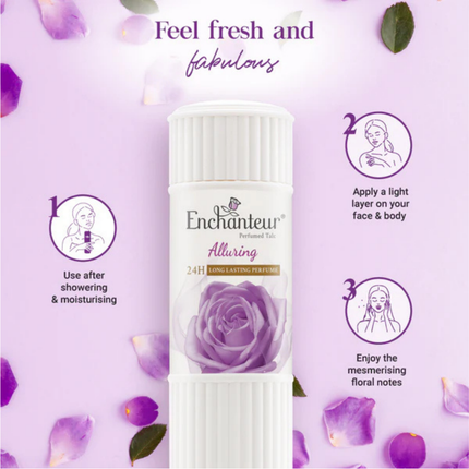 Enchanteur Alluring Perfumed Talc 24H Long Lasting Perfume