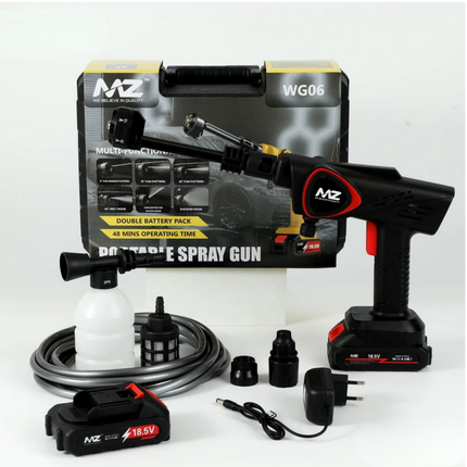MZ 48V Cordless Portable High Pressure Washer Gun – Rechargeable Car & Home Cleaning Spray Gun