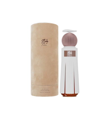 Bamboo-shaped bottle and cylindrical container with a brand logo on a white background