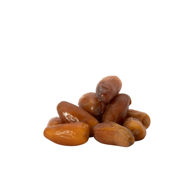 Cluster of dates on a white background