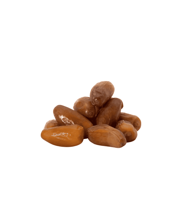 Cluster of dates on a white background