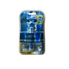 Alshabab six blade razor packaging with blue and silver design on a white background