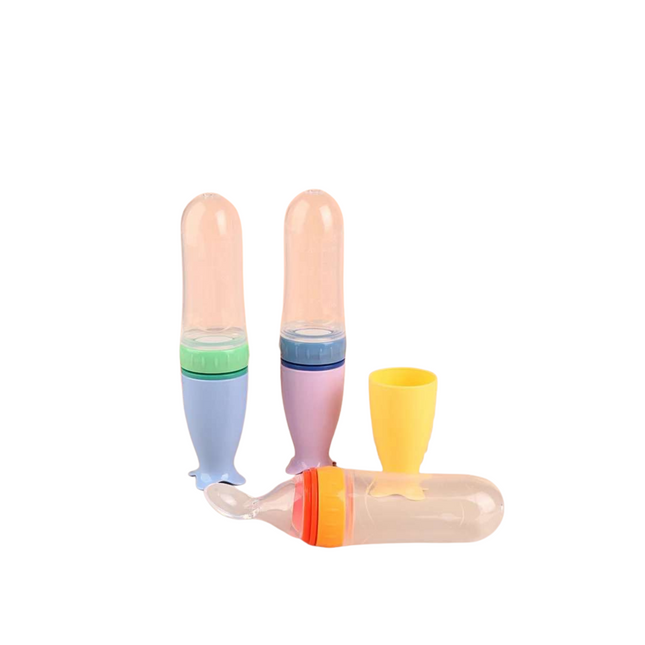 Set of colorful dental tools on a white background