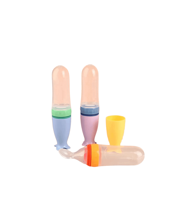 Set of colorful dental tools on a white background
