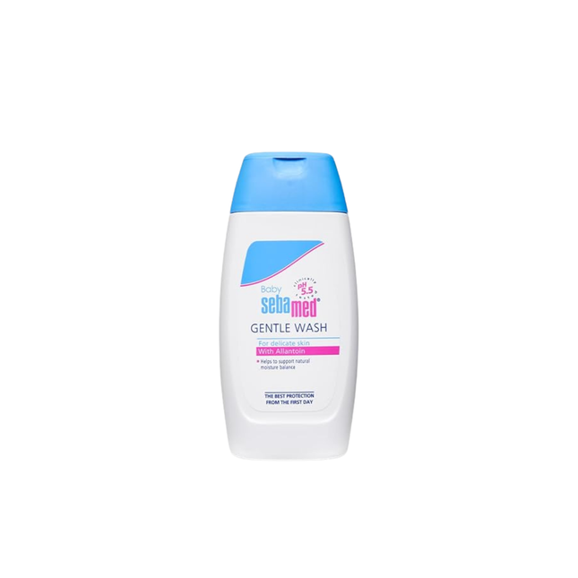 Sebamed Gentle Wash bottle on a white background