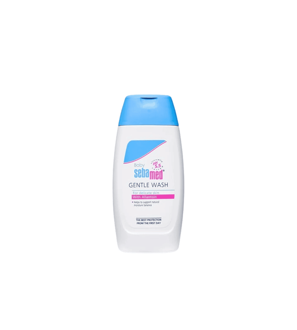 Sebamed Gentle Wash bottle on a white background