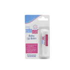 Sebamed baby lip balm packaging on a white background