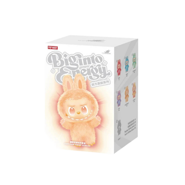 Box of 'Big into Energy' with a cartoon character on a white background