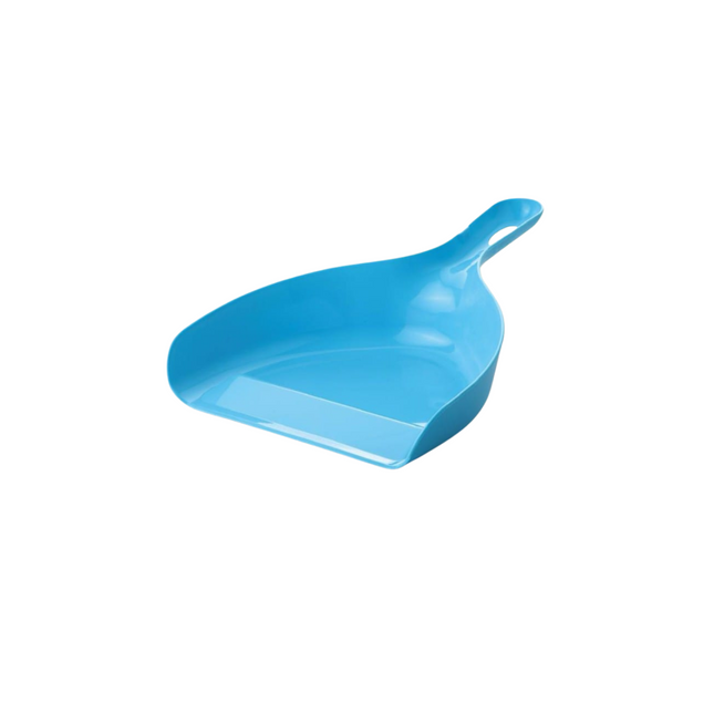 Blue dustpan on a white background