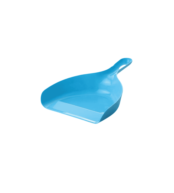 Blue dustpan on a white background