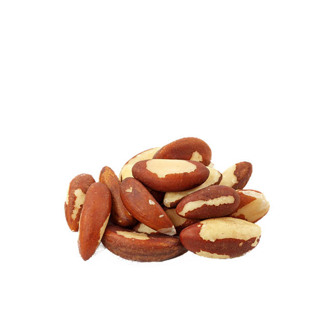 pile of brazilian nut with white background