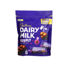 Cadbury Dairy Milk Bubbly chocolate packaging on a white background