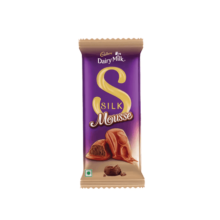 Cadbury Dairy Milk Silk Mousse chocolate bar packaging on a white background