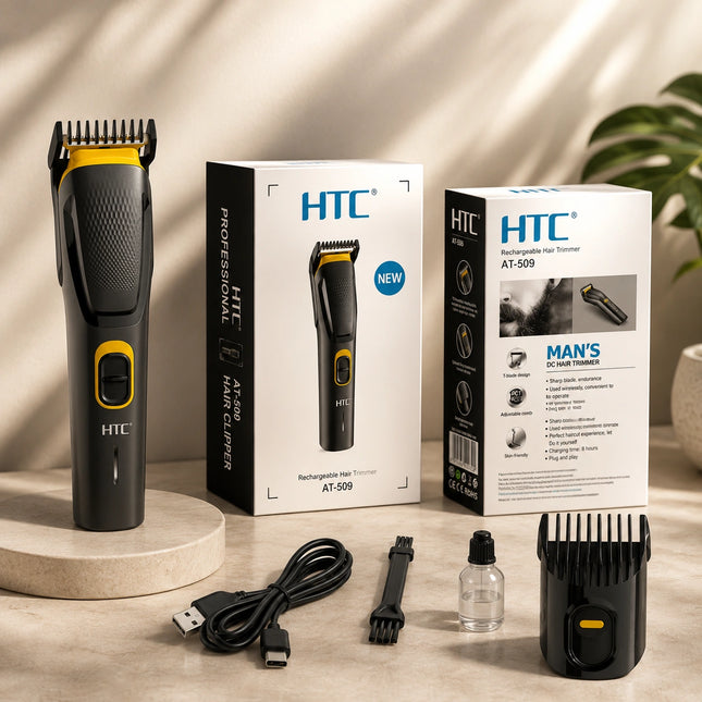 HTC AT-509 Professional Rechargeable Hair & Beard Trimmer