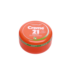 Orange jar of Creme 21 cream on a white background