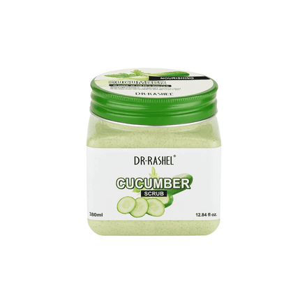 DR.RASHEL Cucumber Face & Body Scrub Nourishing  in white background