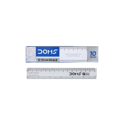 DOMS 15 cm scale ruler with packaging on a white background