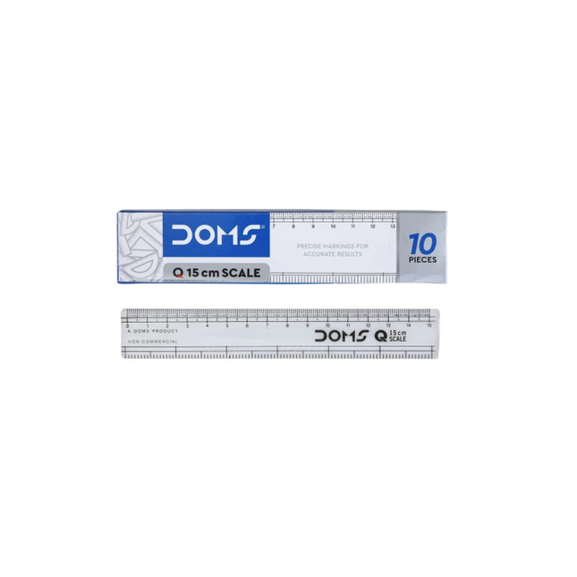 DOMS 15 cm scale ruler with packaging on a white background