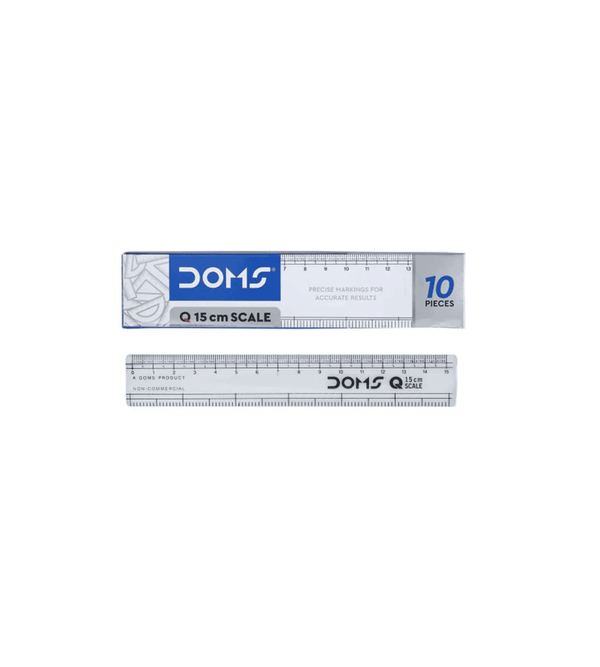 DOMS 15 cm scale ruler with packaging on a white background