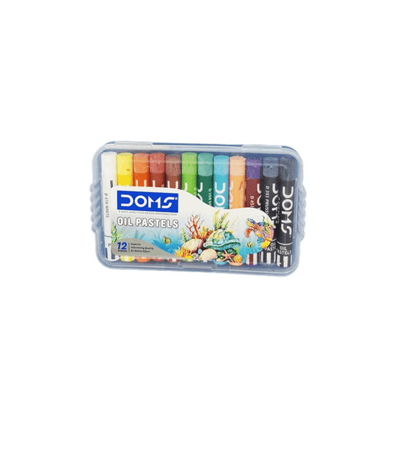 Doms oil pastels 12 shades box  with white background