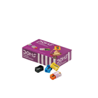 Box of DOMS pencil sharpeners on a white background